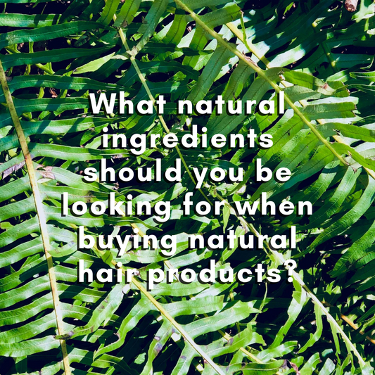 What natural ingredients should you be looking for when buying natural hair products?